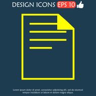 document icon paper sheet vector flat design N8