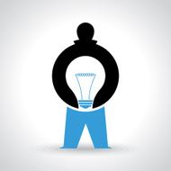 Business Man Idea - vector concept