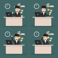 Businessman different time