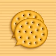 Vector modern cookie bubble speech