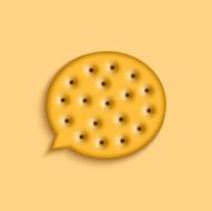 Vector modern cookie bubble speech N2