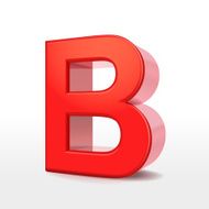 3d red letter B N2