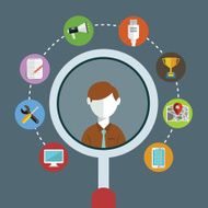 Selection of business personnel - vector illustration