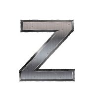 3d metal letter Z