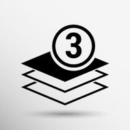 Elegant pyramid multiple layer element icons business N6