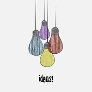 Vector Light bulbs background