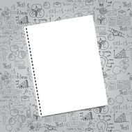blank realistic spiral notepad
