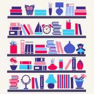 Background of books on the Bookshelves- N2
