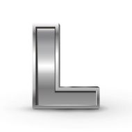 3d metal letter L N2