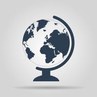geography school earth globe web icon vector illustration N9