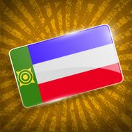 Flag of Khakassia with old texture