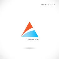 Creative letter A icon abstract logo design vector template