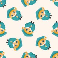 student cartoon seamless pattern N12