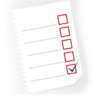 checkbox notepad paper