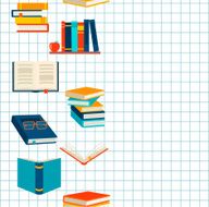 Books seamless border