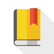 book flat icon with long shadow N5