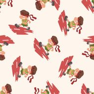 student cartoon seamless pattern background N103