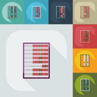 Flat modern design with shadow abacus icon N5