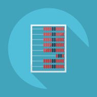 Flat modern design with shadow abacus icon N6