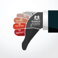 fingers shape bad news jigsaw banner