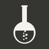 Flat in black and white mobile application flask