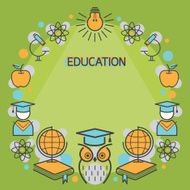 Education Linear Icons Frame N2