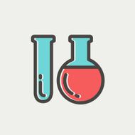 Test tube thin line icon N7