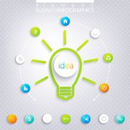 Modern infographic network template with place for your text N2