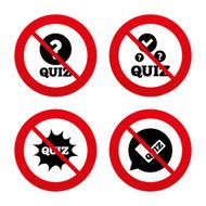 Quiz icons Speech bubble with check mark symbol N13