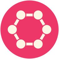 Molecule red icon