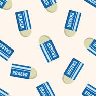 eraser cartoon seamless pattern background N5