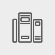 Two binders thin line icon N3
