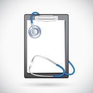 Clipboard with stethoscope N2