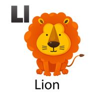 Alphabet L with Lion