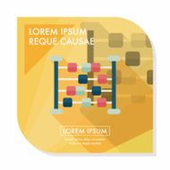 abacus calculation flat icon with long shadow N53