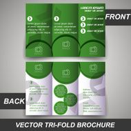 Business tri fold flyer template or corporate banner