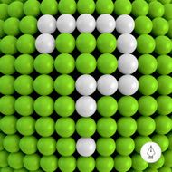 Question Abstract technology background with balls