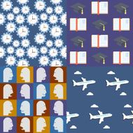 Seamless patterns Set 5 Colorful objects