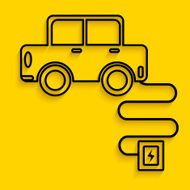 Car charging line art