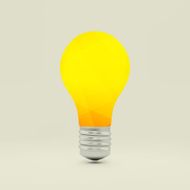 Lightbulb idea symbol 3d vector illustration N5