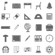 School icons on white background N2