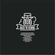 Back to school School bus icon