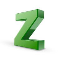 3d green letter Z N3