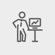 Business presentation thin line icon N4