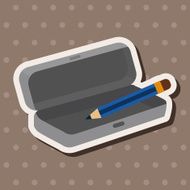 Pencil case theme elements N3