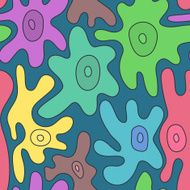 seamless pattern with amoeba N2
