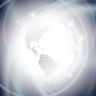 Dotted world globe light design vector illustration N6