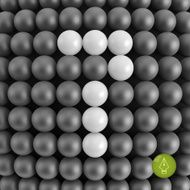 Number seven Abstract mathematics background 3d vector illustration