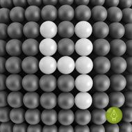 Number four Abstract mathematics background 3d vector illustration