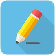 Pencil draws a line icon